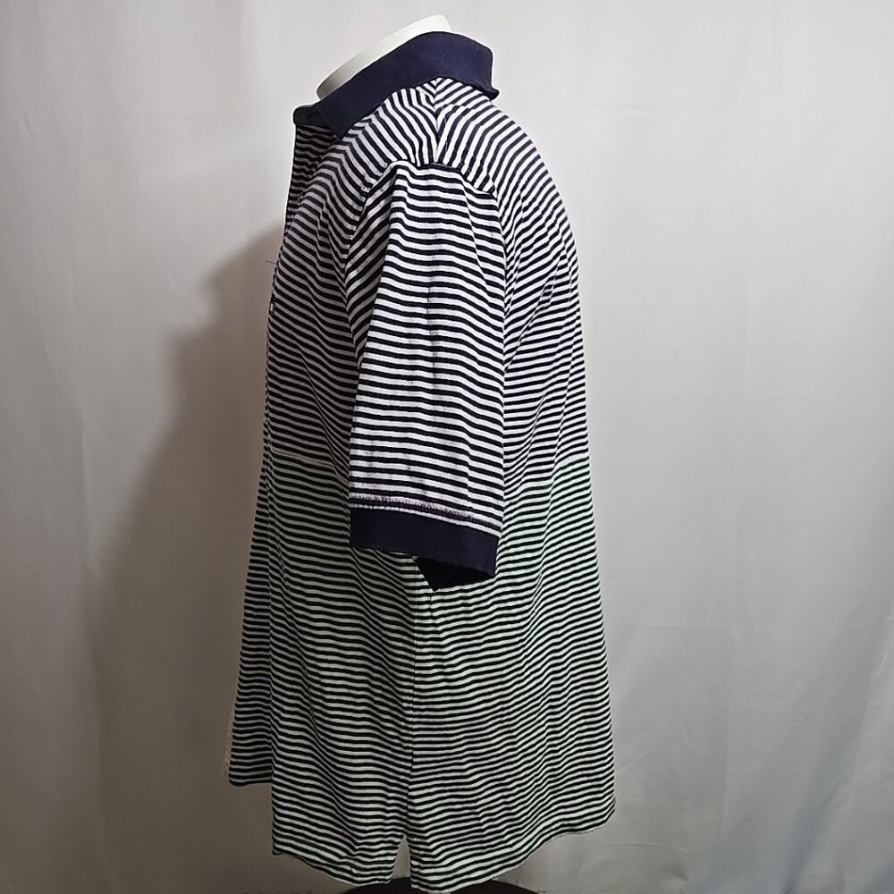 Vintage Tommy Hilfiger Polo Shirt Mens Size Large Multicolour Patchwork Striped - Picture 2 of 8